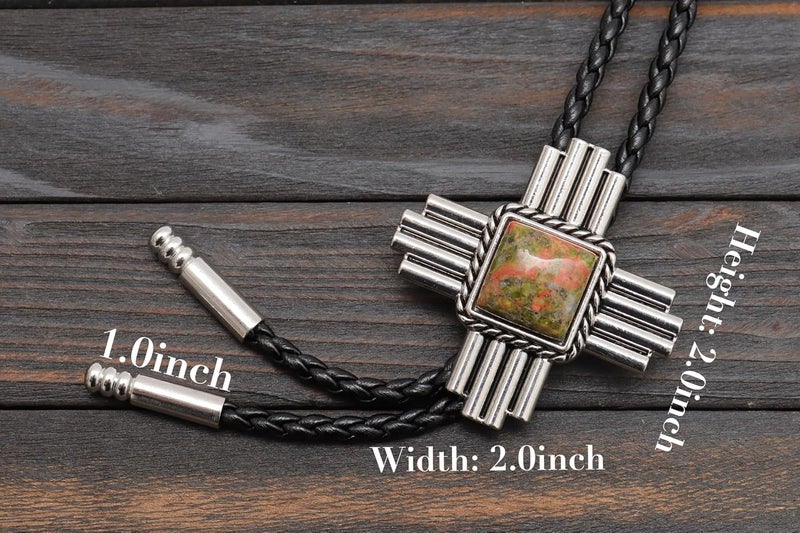 Wentur Stone Bolo Ties for Men Western - Vintage Cowboy Bolo Tie for Women Western Costume Accessories - Image 3